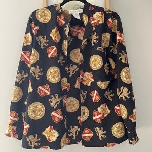 Jones New York Vintage Printed Blouse